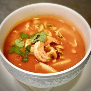 Soup sharp Tom-Yam with seafood