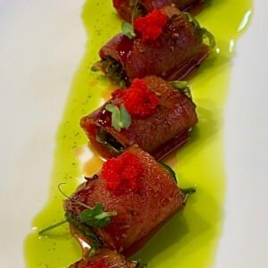Tuna rolls with Chuka
