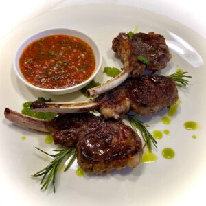 Rack of lamb with sauce 100g
