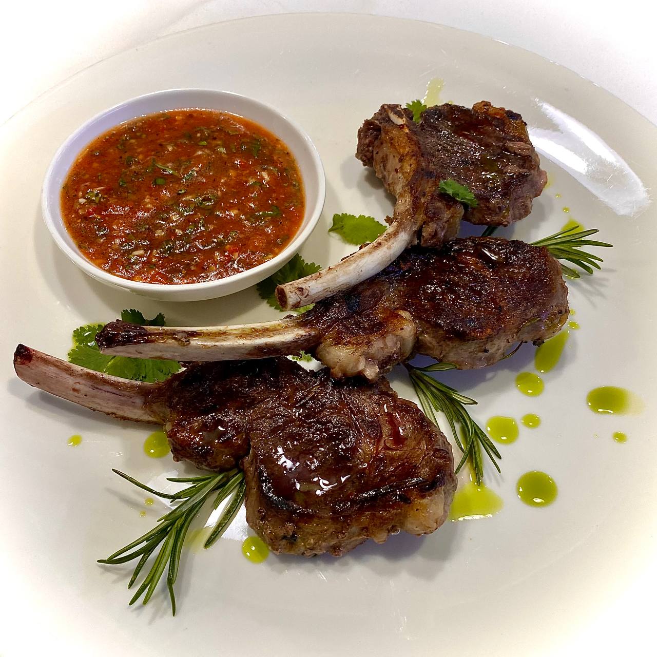 Rack of lamb with sauce 100g