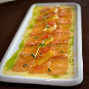 Ceviche with Norwegian salmon and orange 200g