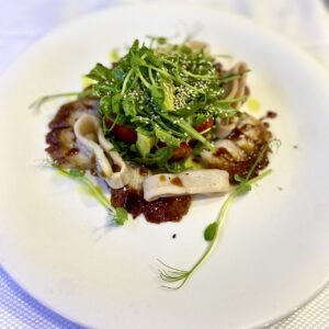 Salad with eel and squid
